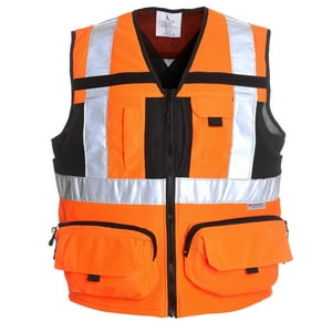 Jayson - Chaleco Geologo Minero Alta Visibilidad Naranja Xl