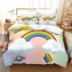 thumbnail image 1 of Rainbow Cloud Series Quilt Duvet Cover Set Doona Cover Super 3-Piece Bedding Set, 1 of 5