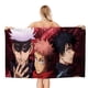 thumbnail image 1 of Jujutsu Kaisen Toalla de playa de secado rápido con diseño temático, regalo para mujeres y niñas, ideal para cumpleaños, fans, amantes de la música, uso en la playa o al aire libre, 78 × 150 cm, 1 of 6