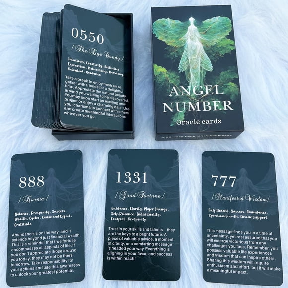 Mazo de números angelicales GZXINKE de Oracle Cards, 56 cartas