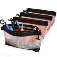 Xusx111 - Bolsas De Herramienta, Bolsa De Herramienta Transparente 4Pcs-Set, Organizador De Bolsa De Herramienta Pequeña Duradera, Bolsas De Herramienta Con Cremallera, Bolsa De Herramienta Transparen