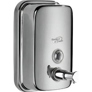 Genérico - Jabonera Con Dispensador Manual Para Jabón Líquido De Acero Inoxidable, 500 Ml, Color Plateado, 500 Ml