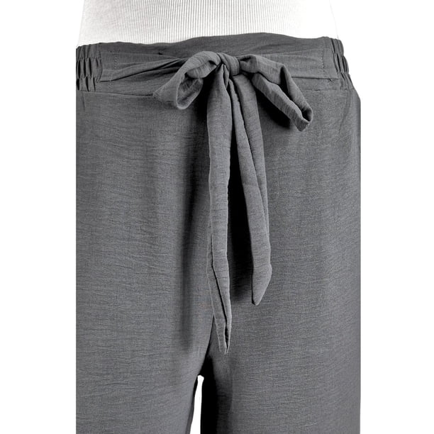 Pantalon Palazzo Mujer Tipo Lino Casual Semi Formal Tiro Alto 106