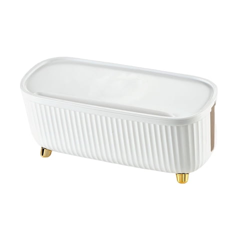 Bothyi - Caja De Cable De Alimentación Ocultar Caja Organizadora De Cables Oculta Para Escritorio De Oficina En Casa Hub Usb Blanco