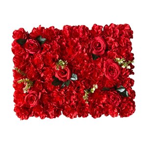 Bothyi - Panel De Pared De Flores 40 Cm X 60 Cm Telón De Fondo Floral Para Fiesta Interior Baby Shower Rojo