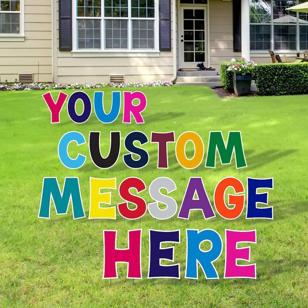 Letras para jardín VictoryStore 58 cm Juego de letreros personalizados para césped