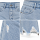thumbnail image 3 of Short Jeans Tiro Alto Mujer Desflecado celeste M, 3 of 3