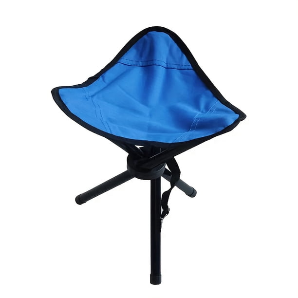 1pc Portable Ultralight Folding Triangle Stool, Steel Tube Stool For Outdoor Barbecue Camping Fishing
