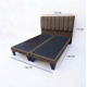 thumbnail image 2 of Cama 2 Plazas Con Respaldo y bases divididas de 150 X 190cm Tapizada en Lino Beige Oscuro, 2 of 5