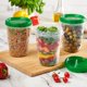 thumbnail image 2 of PLASTICPRO Juego de 6 Contenedores de Almacenamiento de Alimentos con Tapa de Rosca Verde - 32 oz Contenedores Reutilizables para Preparar Comidas - Apto para Congelador y Microondas, 2 of 8
