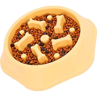 Genérico - Plato Per-Ros Antiansiedad Perros/Gatos Color Amarillo