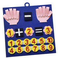 Magideal - Tablero De Fieltro Para Aprender A Contar Números De , Juguete Matemático Con Números De Mano, Juguete Matemático Para Jardín De Infantes, Juego D , Azul