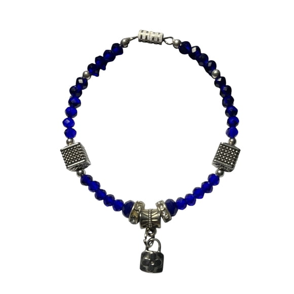 Pulsera de Cristales, metal y dije