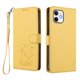 thumbnail image 1 of iPhone 12/12 Pro Funda Billetera con Estampado de Gato, Amarillo, 1 of 6