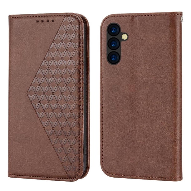 Funda Flip FOXDOCK para Samsung Galaxy A54 5G , Estilo Billetera con Diseño Rombo, Correa de Mano y Soporte, Uso Diario