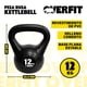 thumbnail image 2 of Pesa Rusa Kettlebell 12kg Overfit Entrenamiento PVC Cemento Asa Ergonómica, 2 of 3