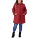 thumbnail image 2 of Abrigo de mujer talla grande Agnes Orinda con cuello vuelto, abotonado, cálido, largo con bolsillo 3X rojo, 2 of 6