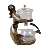 Bothyi - Tetera De Kung Fu, Tetera De Cristal Kungfu, Juego De Té Para Regalos Navideños, Oficina, Hogar, Marrón