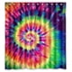 thumbnail image 1 of Cortina de ducha colorida con efecto tie-dye, juego de cortinas de baño con ganchos, tamaño 66 x 72 pulgadas, 1 of 3
