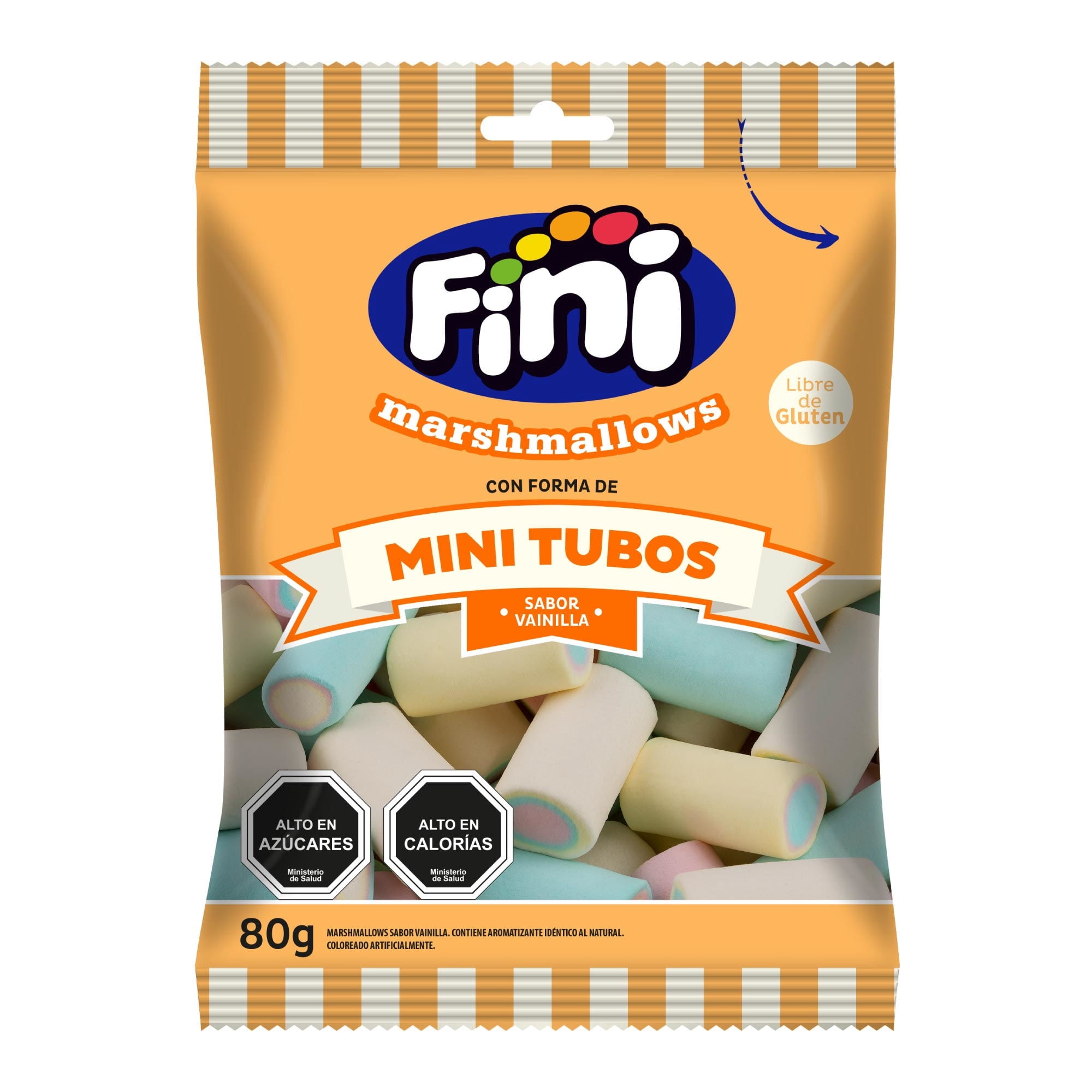 Marshmallows Mini Tubos 80 g Fini