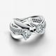 thumbnail image 5 of Anillo Cruzado Moño Brillante Plata 8 5, 5 of 5