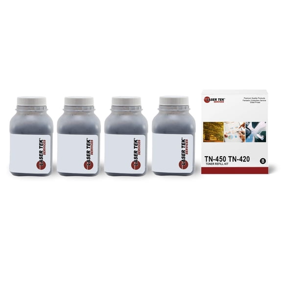 Kit de recarga de tóner láser Tek TN450 TN420, paquete de 4, negro