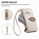 thumbnail image 5 of FOXDOCK Funda Tipo Cartera para Samsung Galaxy S26 Edge, con Ranuras para Tarjetas, Soporte y Cremallera-Blanco, 5 of 6