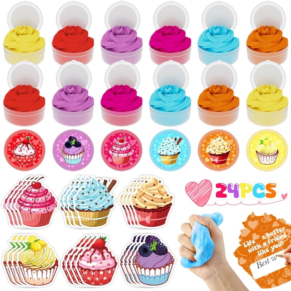 Manteca Slime Funewest, paquete de 24 unidades para tartas y helados para niños