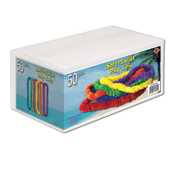 Leis Beistle Soft-Twist Poly Leis con cartón impreso para venta al por menor