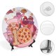 thumbnail image 4 of Juego de pizza Plato decorativo de porcelana fina (bone china), plato decorativo de cerámica para hogar, oficina, soporte de pared, platos decorativos para dormitorio - 6 pulgadas (15 cm), 4 of 6