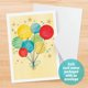 thumbnail image 3 of Tarjeta de Felicitación Designer Pop! Cumpleaños Pop‑Up 3D con Globos, 3 of 6