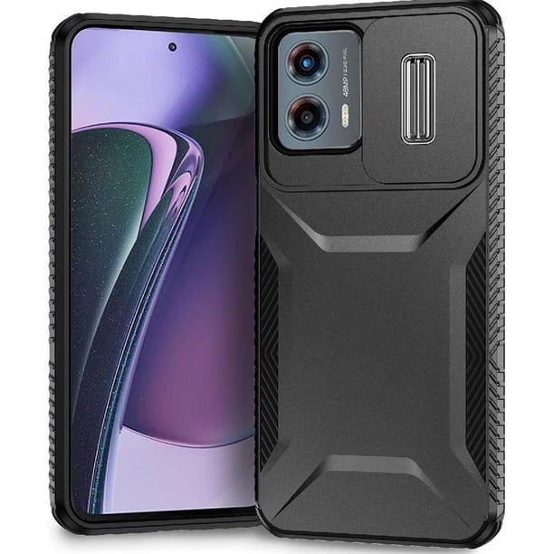 Funda Resistente para Motorola Moto G 5G 2023 con Tapa Deslizante y Protección Militar Negro