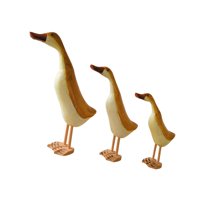 Magideal - Conjunto De 3 Estatuas De De Madera, Adornos Decorativos Creativos Y Adorables, Esculturas Artísticas Para La Entrada, La Oficina, La Estantería