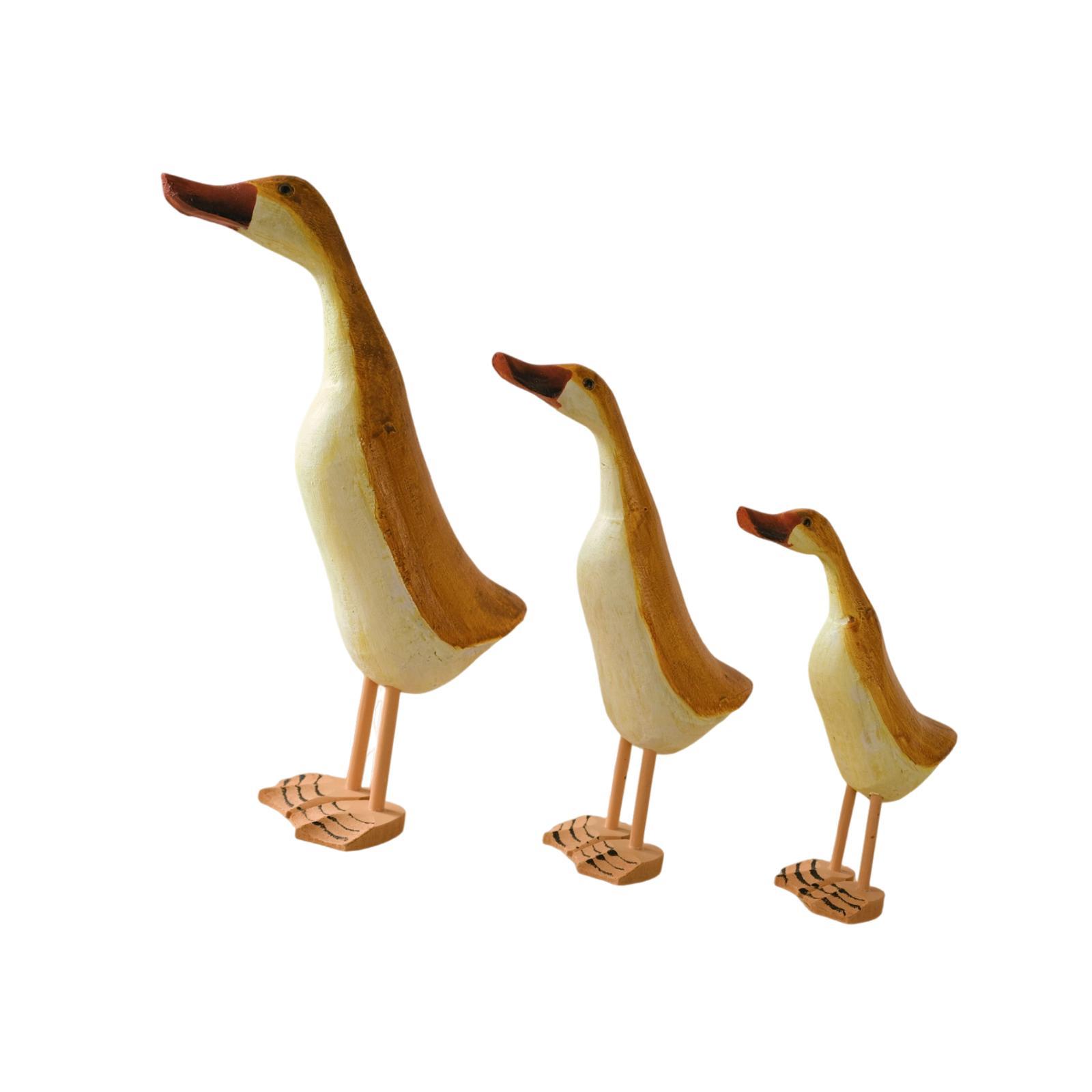 Magideal - Conjunto De 3 Estatuas De De Madera, Adornos Decorativos Creativos Y Adorables, Esculturas Artísticas Para La Entrada, La Oficina, La Estantería