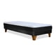 thumbnail image 2 of Cama Europea Zen Pro Colchon Resortes 1.5 Plaza Base Dividida Tela Negro, 2 of 6