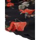 thumbnail image 5 of INSPIRE CHIC Falda Floral de Mujer con Volantes en Capas de Chifón A-Line Maxi Falda Negro Rosa M, 5 of 6