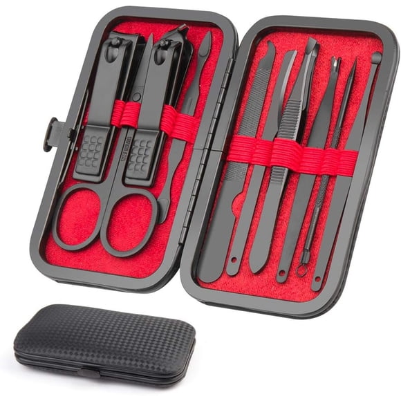 Set Manicure OKOM 10 Piezas Acero Inoxidable Portátil