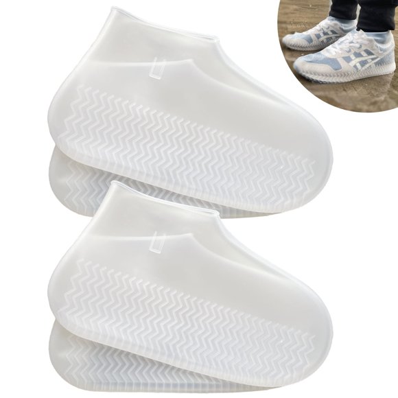 Cubrezapatos impermeables de silicona antideslizante LSDWL, 2 pares