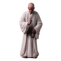 Bothyi - Figura De Monje Chino De Arcilla De Cerámica, Adorno De Escultura Para El Hogar, Oficina, Estilo De Mesa D