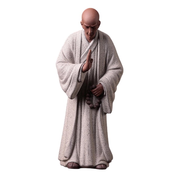 Figura De Monje Chino De Arcilla De Cerámica, Adorno De Escultura Para El Hogar, Oficina, Estilo De Mesa D