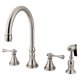 thumbnail image 1 of Grifo de cocina Kingston Brass KS2798BLBS de montaje en cubierta con rociador, 1 of 4