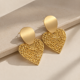 thumbnail image 2 of Aros Corazón Calado Acero Inoxidable Dorado y Plateado dorado 3, 2 of 4