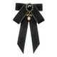 thumbnail image 5 of Broche de cinta con pajarita, corbata para mujer, pajarita preatada, broche con lazo, corbata para camisa, corbata para uniforme, accesorios de ropa Negro, 5 of 5