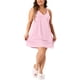 thumbnail image 2 of Agnes Orinda Women's Plus Size Camisón Talla Grande Tirantes Espagueti Cuello en V Sin Mangas Espalda Cruzada Ropa de Dormir Camisón 4X Rosa, 2 of 6