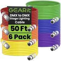 Cable De Iluminación De Escenario Dmx A Dmx Gearit De 50 Pies Y 3 Pines Balanceado