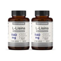 L-Lisina 1140Mg - Pack 2X120 Cápsulas Vegetales | Nutracore