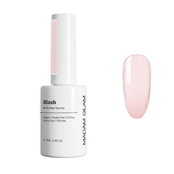 Gel Top Coat Madam Glam Blush sin Limpiar 15 ml