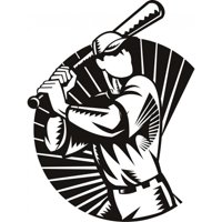 Rienda Libre Graphics - Decomural Baseball Player Sports Ws-17536