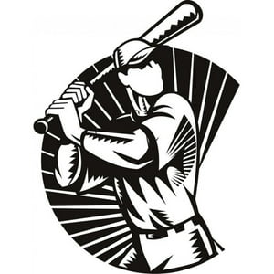Rienda Libre Graphics - Decomural Baseball Player Sports Ws-17536
