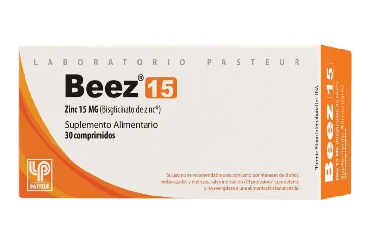 Pasteur - Beez 15 Mg (Bisglicinato De Zinc)